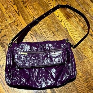 Purple Matt & Nat Recycled Vegan Leather Large Crossbody Purse